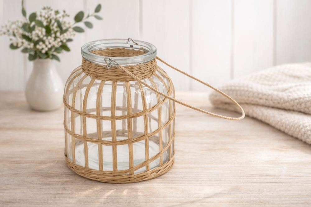 18 cm høy! Fin også å bruke som vase.