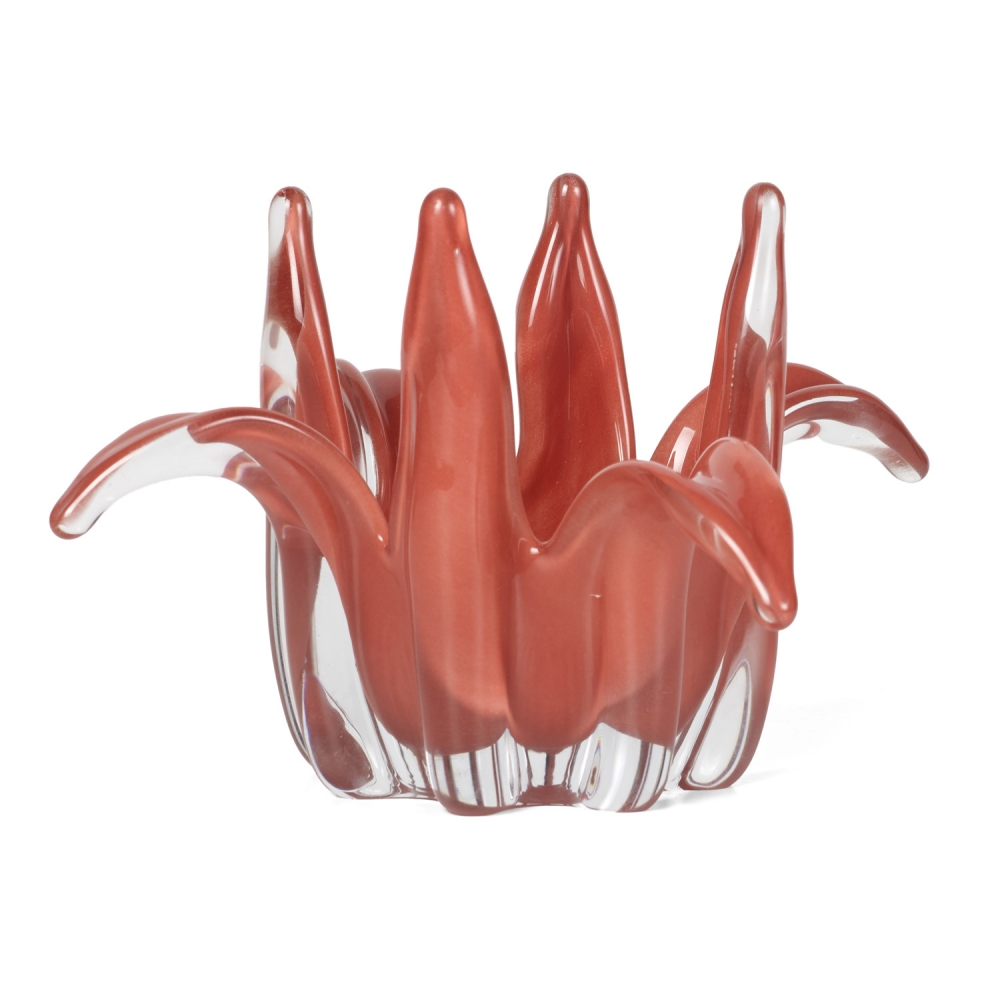 Varm og god farge, tykt glass . Lykten er 20 x 12 cm.
