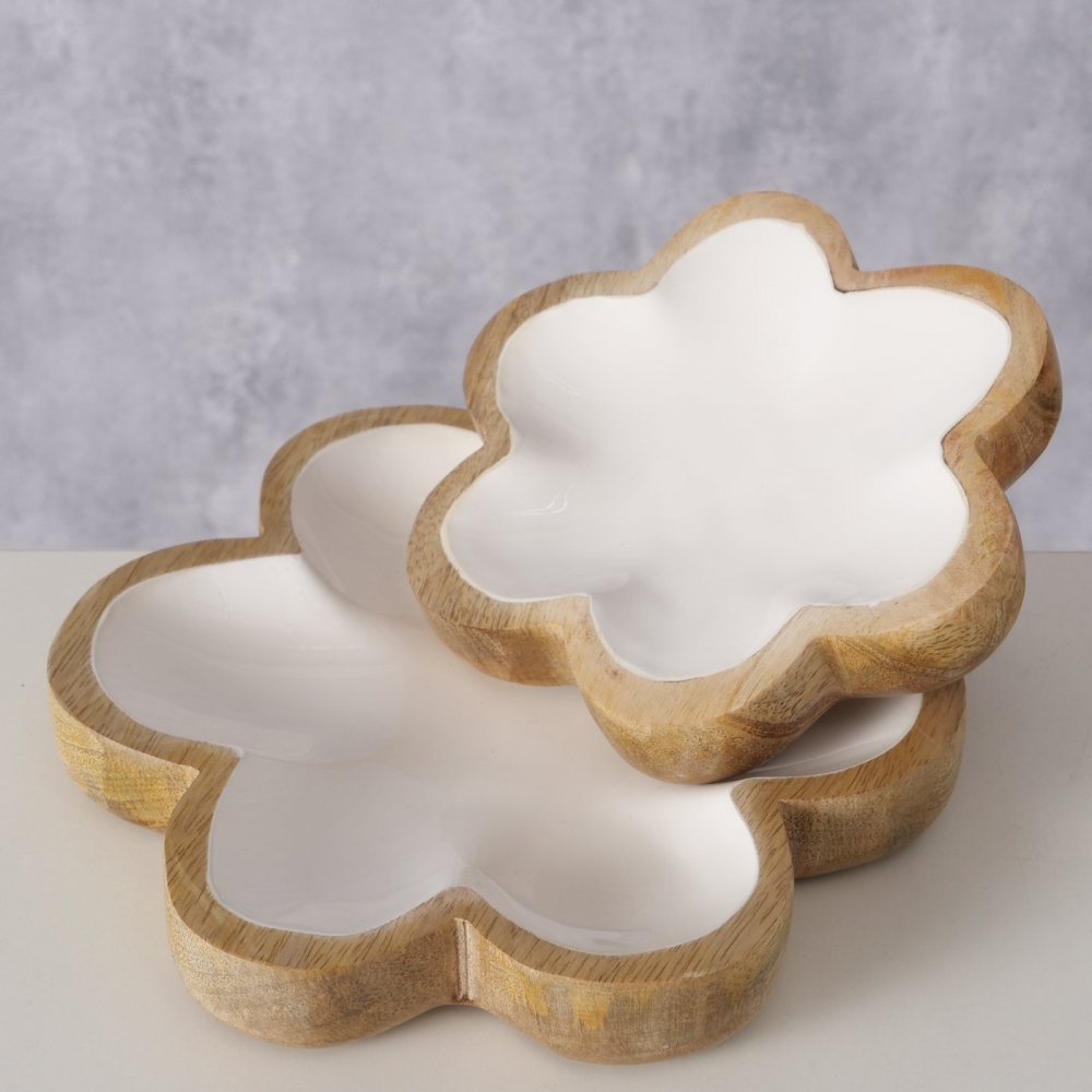 Mangotre med emaljet innside.