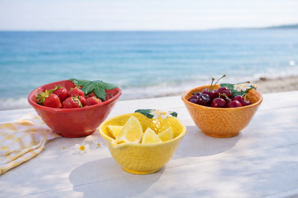 Hver skål er ca 17 x 12 cm. 